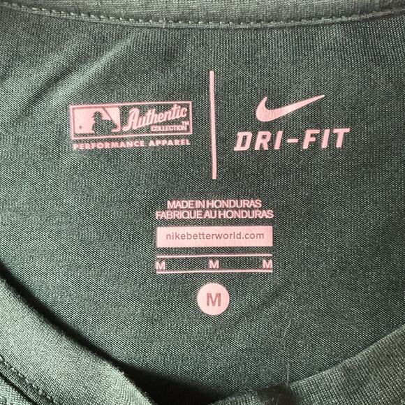 Nike Men’s Short Sleeve Dri-fit T-shirt size M, Green, Spring Training Baseball - Picture 7 of 9